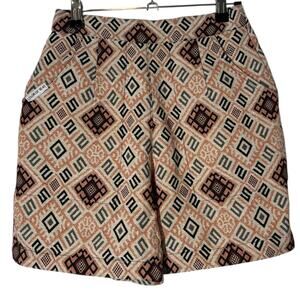Color of Heat Geometric Printed Pull On Shorts Small Boho‎ Festival Summer